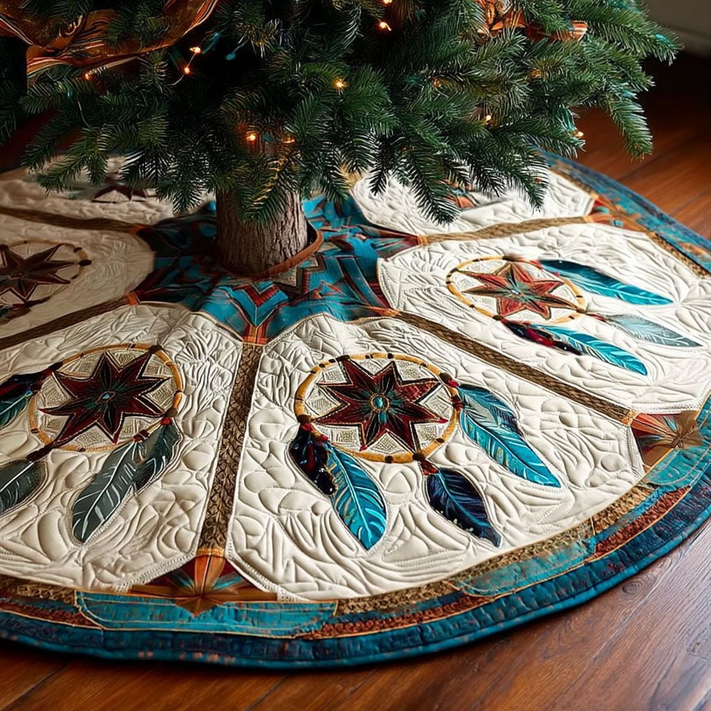 Feather Compass Christmas Tree Skirt - Made to Order TREEK101