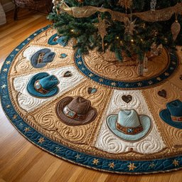 Cowboy Hats Christmas Tree Skirt - Made to Order TREEK101