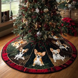 Chihuahua Warmth Christmas Tree Skirt - Made to Order TREEK101