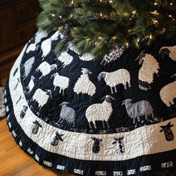 Ewes Haven Christmas Tree Skirt - Made to Order TREEK101