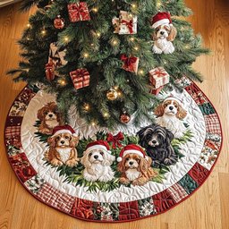 Cavapoo Love Christmas Tree Skirt - Made to Order TREEK101