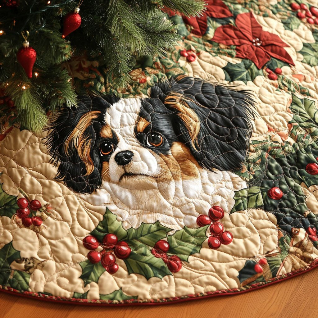 Elegant Papillon Delight Christmas Tree Skirt - Made to Order TREEK101