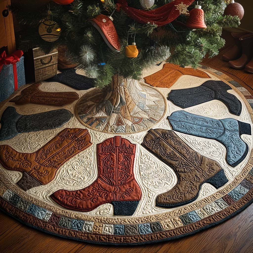 Bandit Boot Christmas Tree Skirt - Made to Order TREEK101