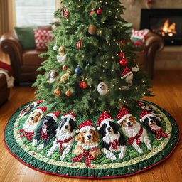 Australian Shepard Christmas Joy Christmas Tree Skirt - Made to Order TREEK101