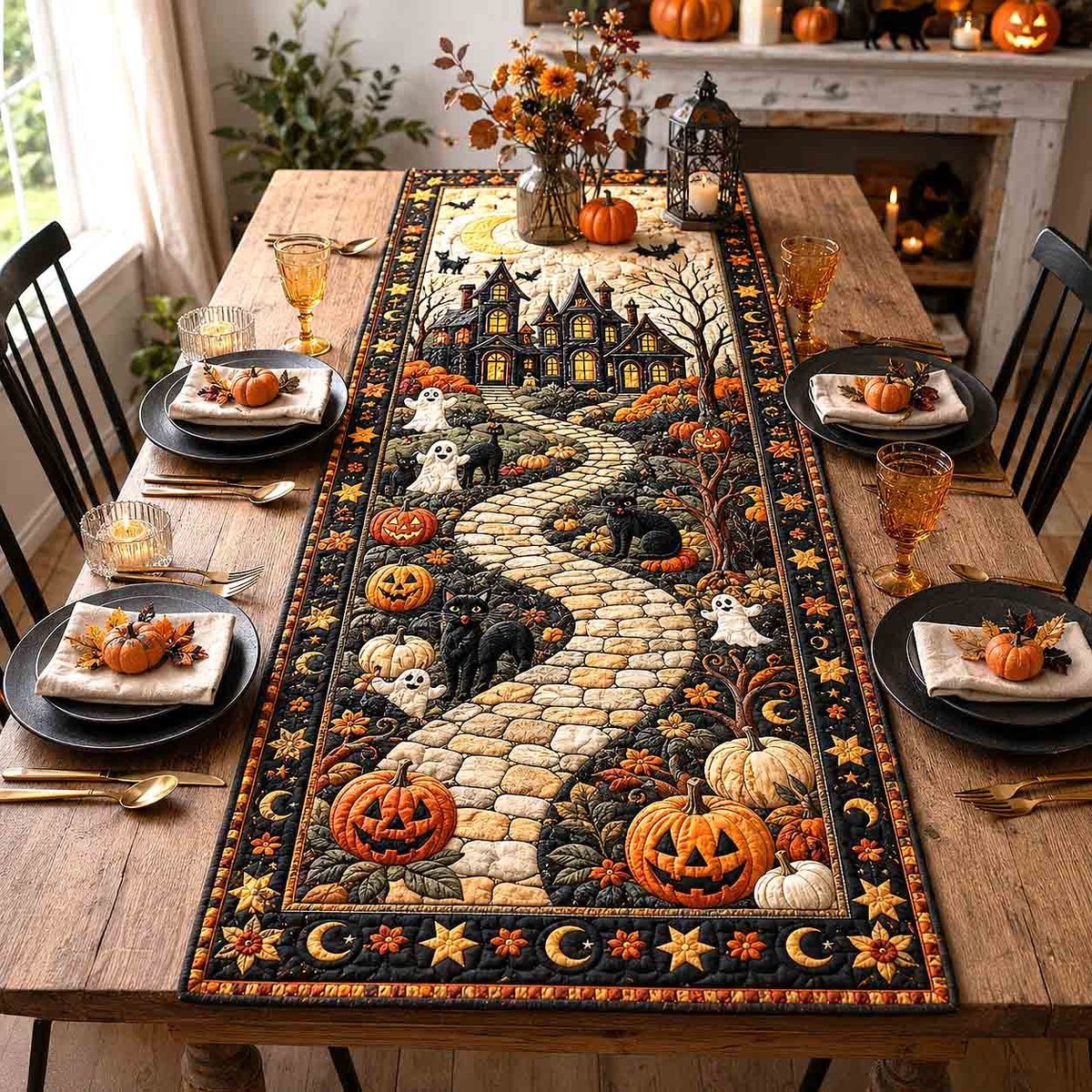 Haunted Manor Pathway Table Runner - Made to Order TABLE928