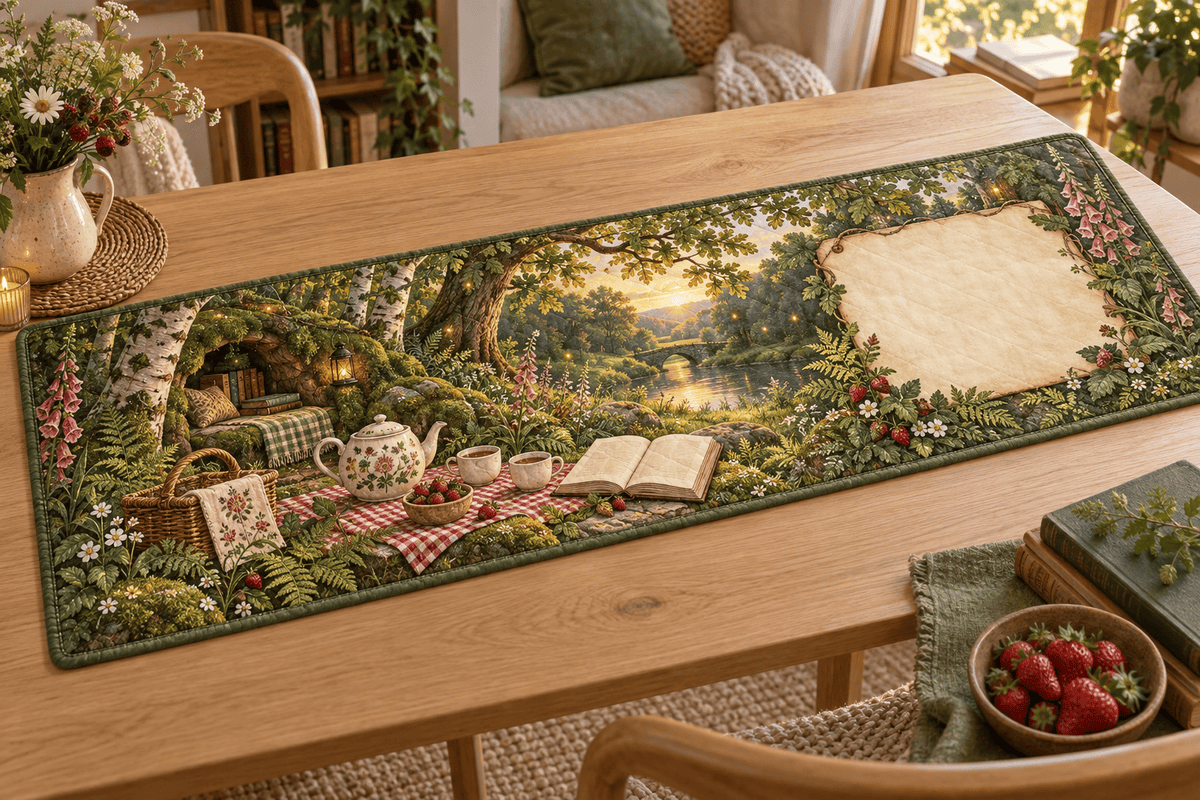 Woodland Tea Picnic Reading Nook Table Runner TABLE928