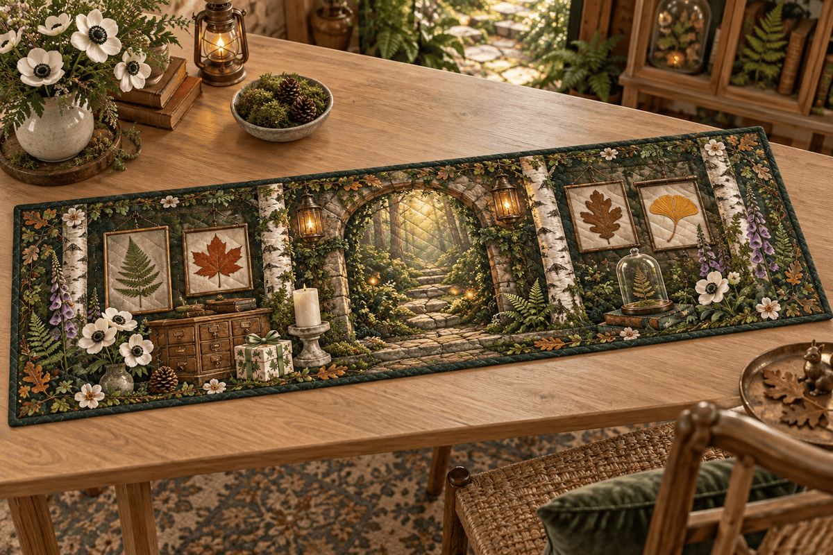 Pressed Leaves Collector Birthday Table Runner TABLE928