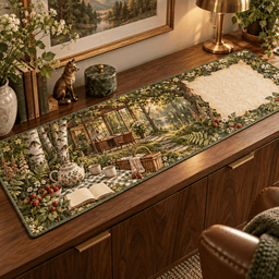Woodland Tea Picnic Home Office Table Runner TABLE928