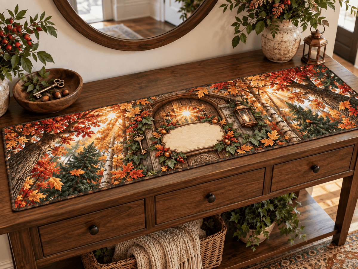 Autumn Canopy Personalized Housewarming Table Runner TABLE928