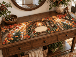 Autumn Canopy Personalized Housewarming Table Runner TABLE928