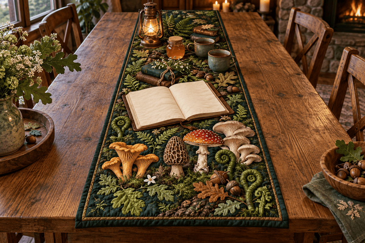 Mushroom Journal Host Gift Table Runner TABLE928