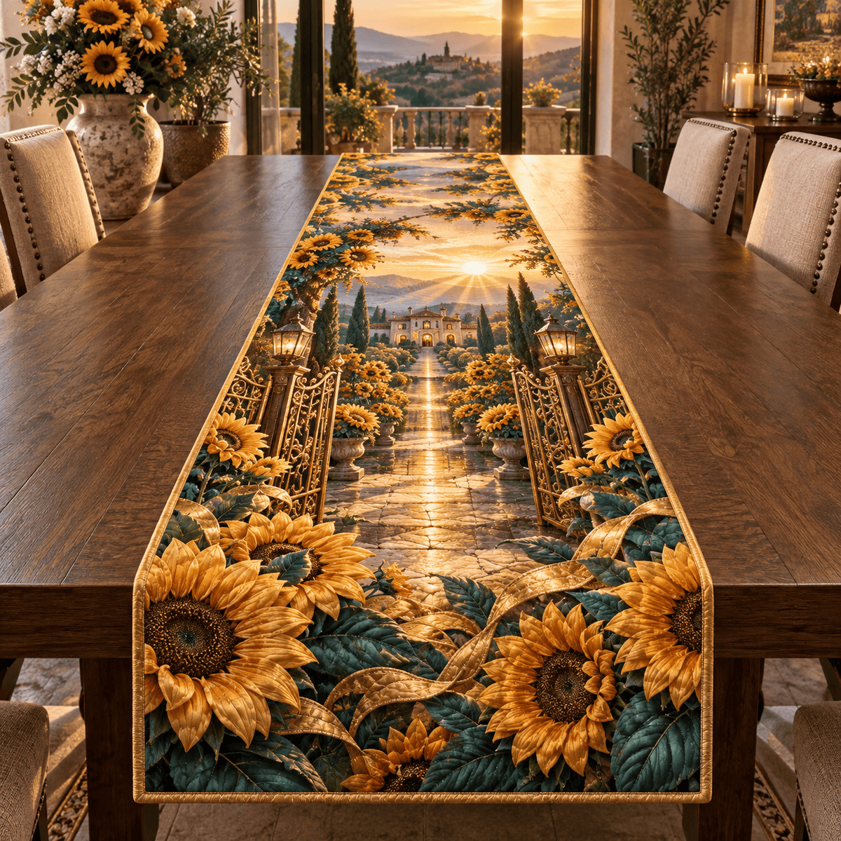 Sunflower Welcome Villa Table Runner TABLE928