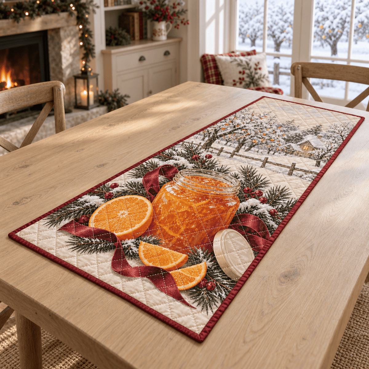 Holiday Marmalade Christmas Quilted Table Runner TABLE928