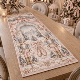 Pastel Nutcracker Ballet Christmas Quilted Table Runner TABLE928