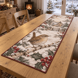 Winter Wren Christmas Quilted Table Runner TABLE928