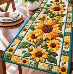 Sunflower Garden Dreams Table Runner - Made to Order TABLE928