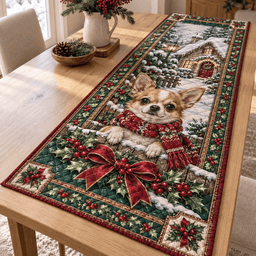 Chihuahua Christmas Quilted Table Runner TABLE928