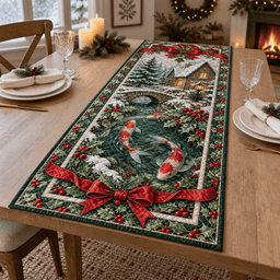 Koi Fish Christmas Quilted Table Runner TABLE928