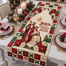 Jesus Reason For The Season Nativity Table Runner - Made to Order TABLE928