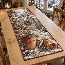 Holiday Garden Trowel Christmas Quilted Table Runner TABLE928