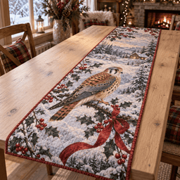 Winter Kestrel Christmas Quilted Table Runner TABLE928