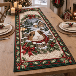 Guinea Pig Christmas Quilted Table Runner TABLE928