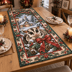 Sugar Glider Christmas Quilted Table Runner TABLE928