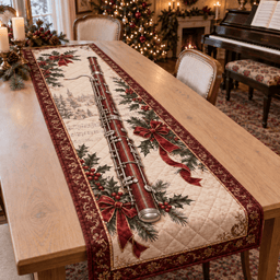 Holiday Bassoon Christmas Quilted Table Runner TABLE928