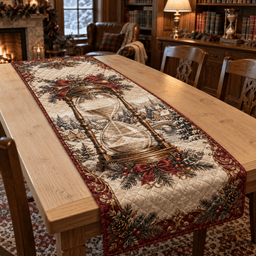 Holiday Hourglass Christmas Quilted Table Runner TABLE928