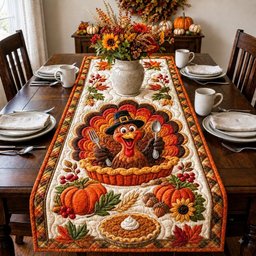 Turkey Blessings Table Runner - Made to Order TABLE928