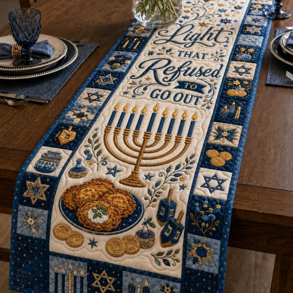 Hanukkah Festival Nights Table Runner - Made to Order TABLE928