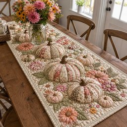 Pumpkin Cottage Table Runner - Made to Order TABLE928