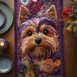 Yorkie Love Table Runner - Made to Order TABLE928