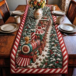 Christmas Train Adventure Table Runner - Made to Order TABLE928