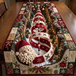 Santa Spiral Table Runner - Made to Order TABLE928