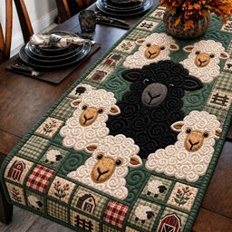 Sheep Fields Table Runner - Made to Order TABLE928