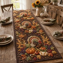 Autumn Turkey Table Runner - Made to Order TABLE928