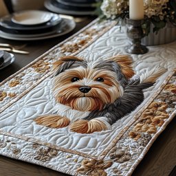 Yorkie Dreams Table Runner - Made to Order TABLE928