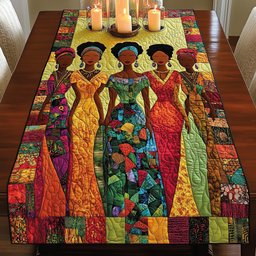 Women in Slim Printed Dresses Table Runner - Made to Order TABLE928