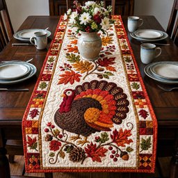 Turkey Golden Harvest Table Runner - Made to Order TABLE928
