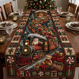 Santa Gift Express Table Runner - Made to Order TABLE928