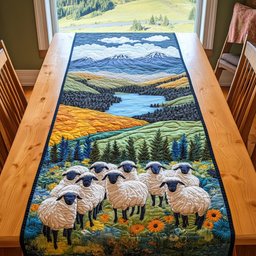 Woolly Meadows Table Runner - Made to Order TABLE928