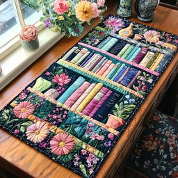 Wooden Bookshelf Table Runner - Made to Order TABLE928