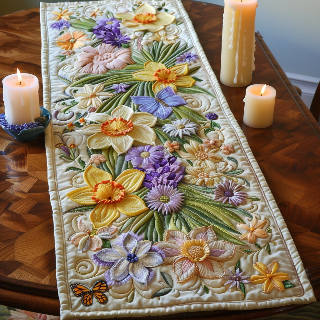 Yellow Whisper Table Runner - Made to Order TABLE928