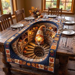 Navy Well Lantern Gnome Table Runner - Made to Order TABLE928