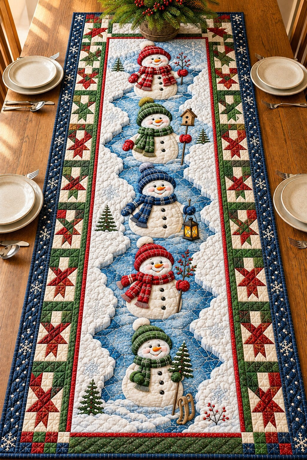 Snowman Wonderland Table Runner - Made to Order TABLE928