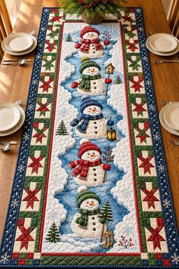 Snowman Wonderland Table Runner - Made to Order TABLE928