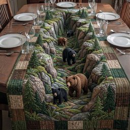 Wild Bear Trail Table Runner - Made to Order TABLE928