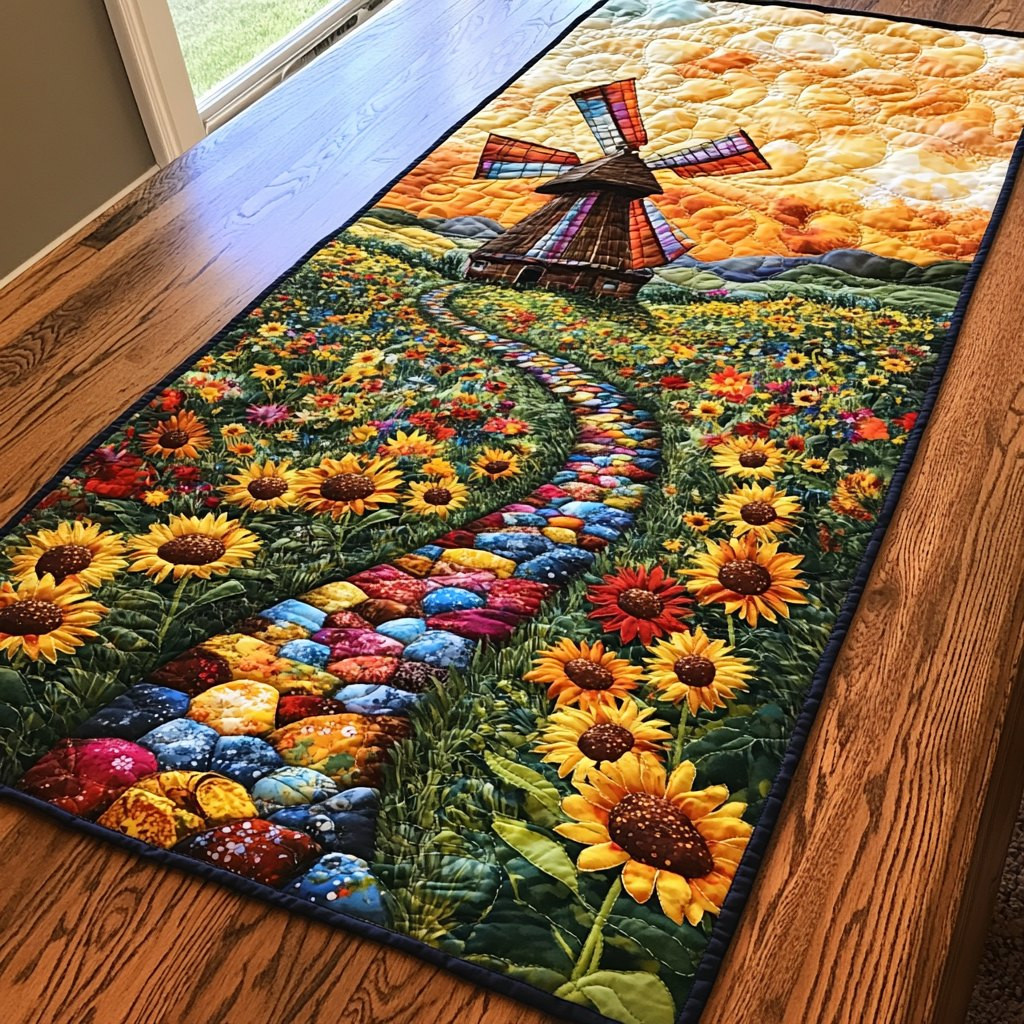 Wind Power Table Runner - Made to Order TABLE928