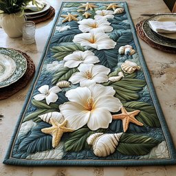 White Serenity Table Runner - Made to Order TABLE928